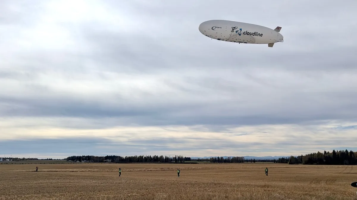 Why an airship was spotted hovering over this central Alberta town