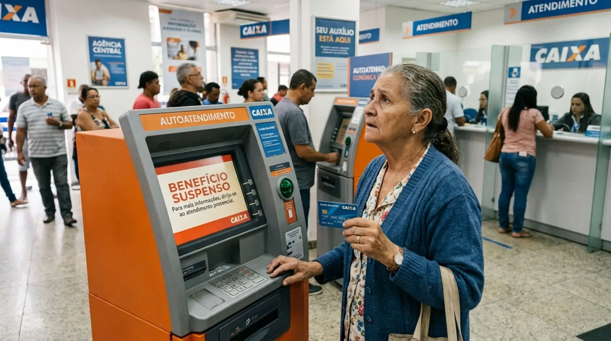Aposentado fica meses sem movimentar pagamento do INSS, ao tentar receber novamente banco aponta benefício suspenso e homem afirma que deixou o dinheiro parado porque não precisava sacar