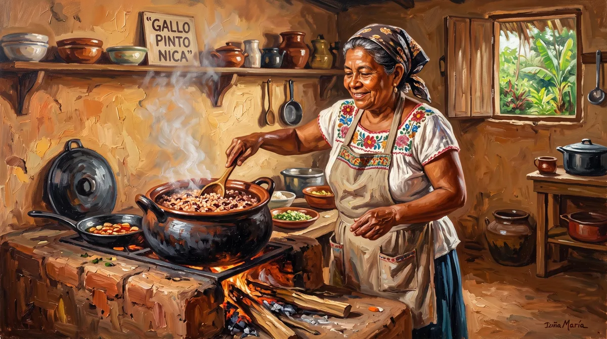 Cuánto debe destinar una familia nicaragüense de cuatro personas para servir gallo pinto con huevo, queso, crema y tortillas
