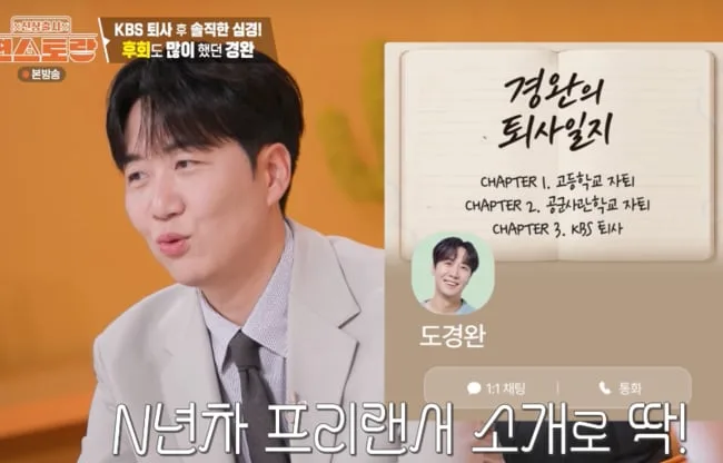 ‘고교 자퇴→공군도 중퇴' 도경완 “KBS 퇴사도 후회..밤마다 울었다”