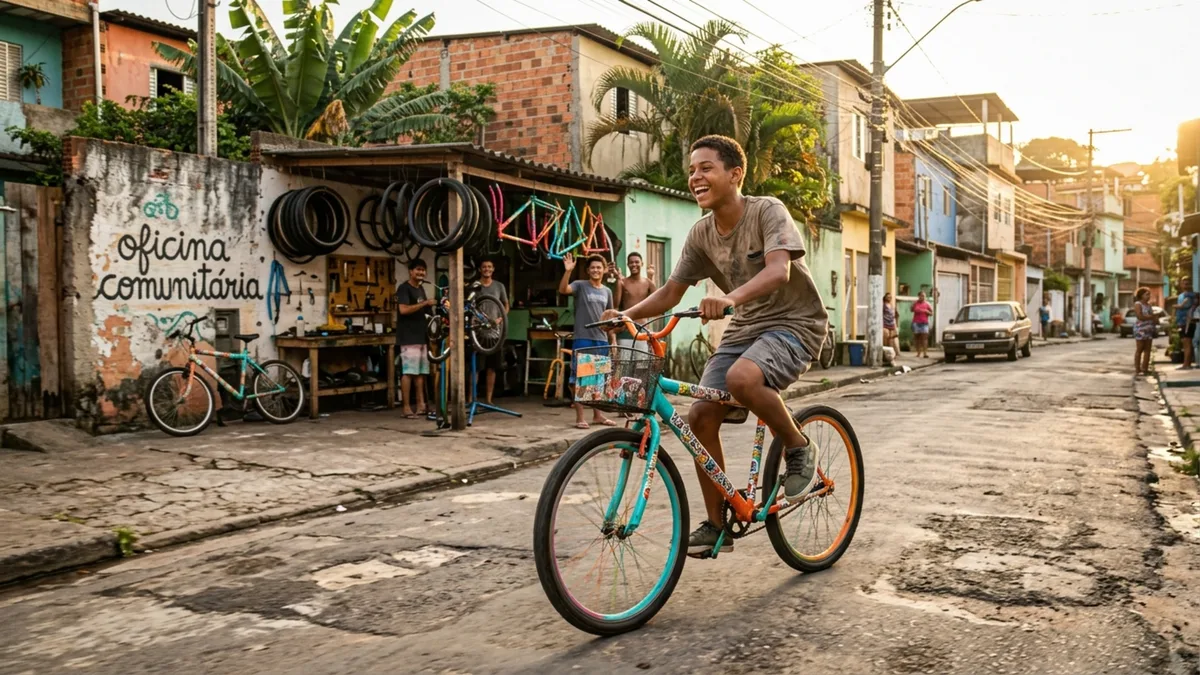 Morador começou recolhendo bicicletas abandonadas no bairro e anos depois já havia recuperado centenas delas para entregar a crianças que nunca tiveram uma