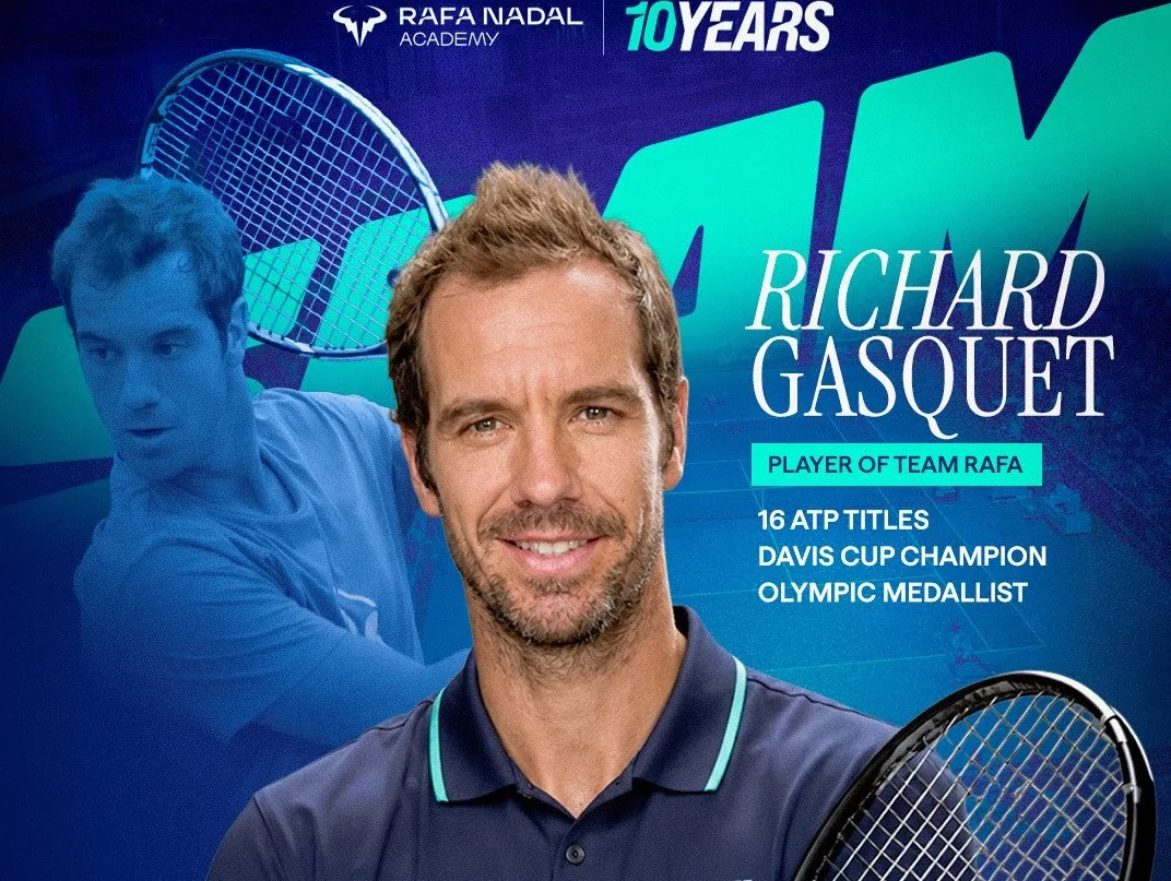 Gasquet é primeiro convidado confirmado do Time Nadal