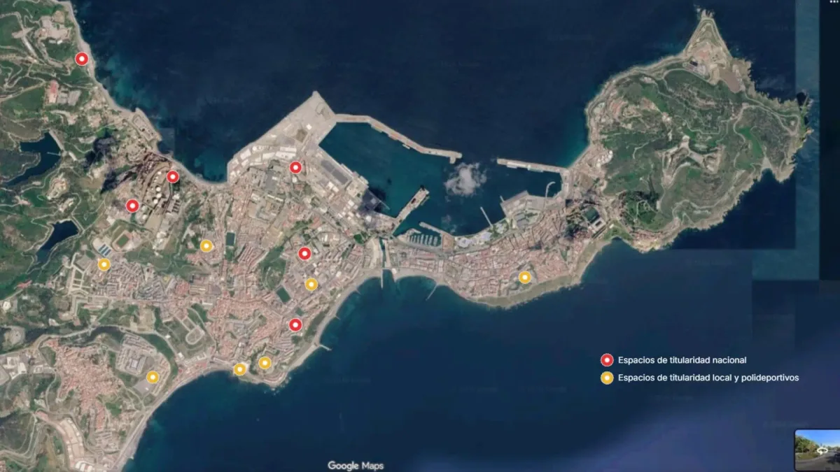 Mapa de los lugares donde el Gobierno podría alojar a los inmigrantes llegados a Ceuta