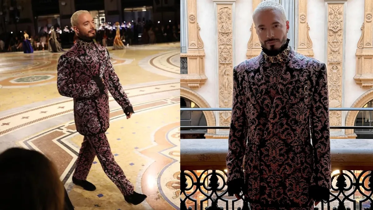 J Balvin desfiló en el Vogue World Milano: así fue el debut del colombiano en la pasarela de moda