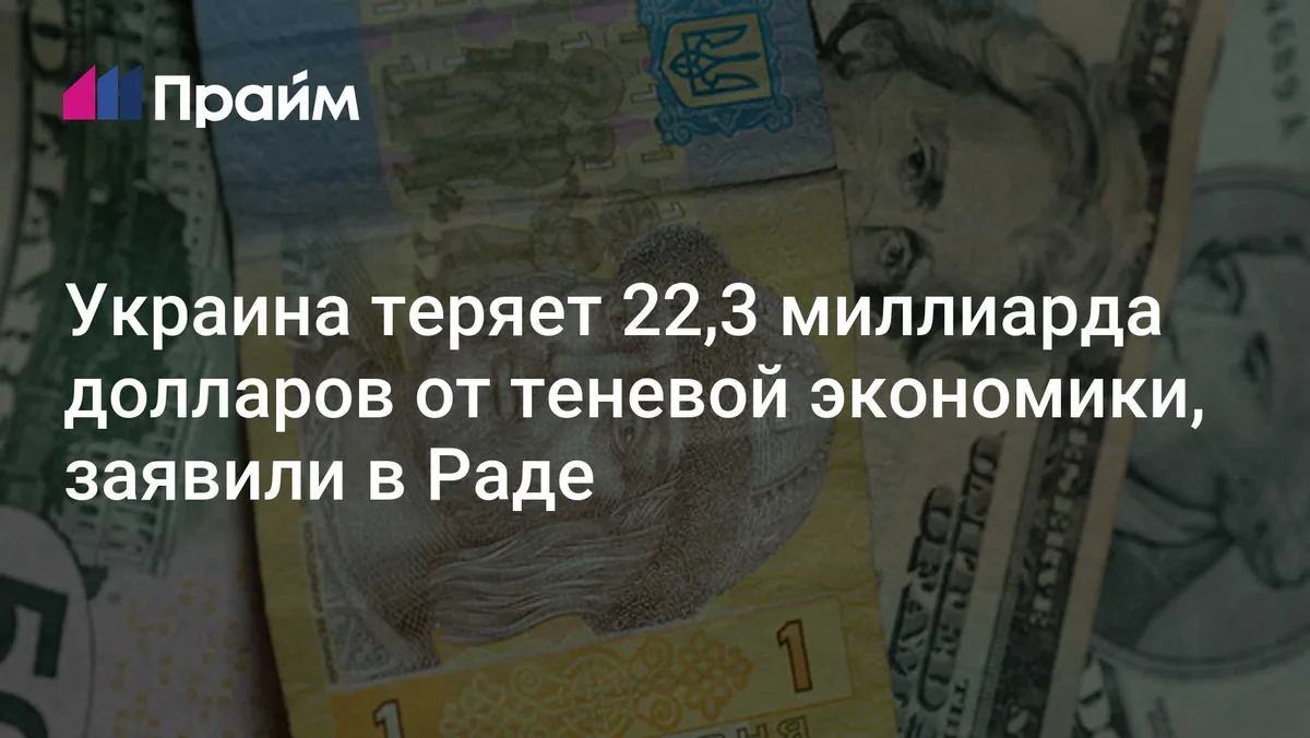 Украина теряет 22,3 миллиарда долларов от теневой экономики, заявили в Раде