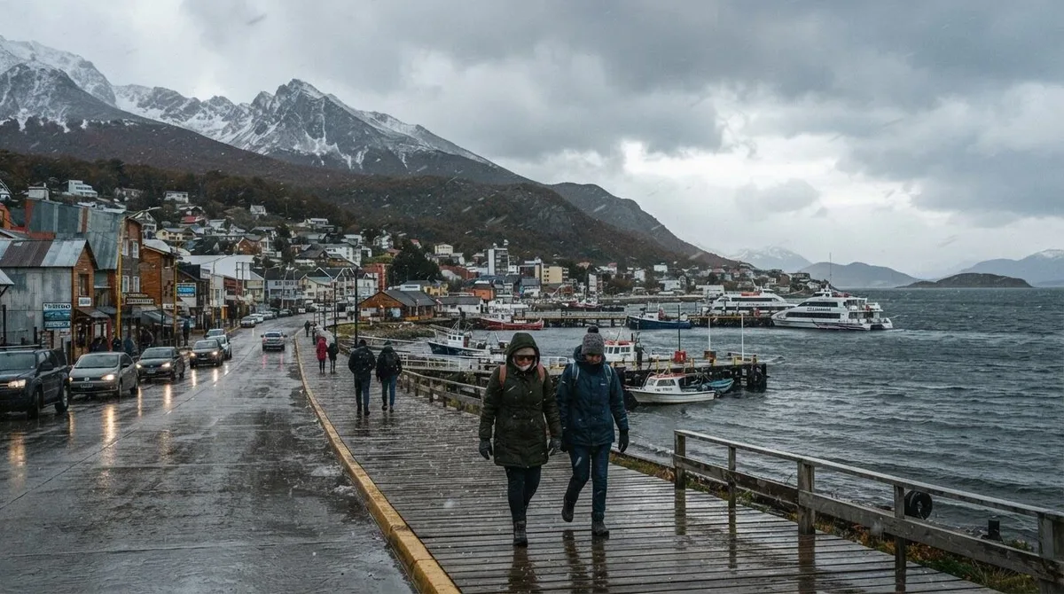 Clima en Tierra del Fuego hoy domingo 20 de septiembre: aguanieve y frío intenso