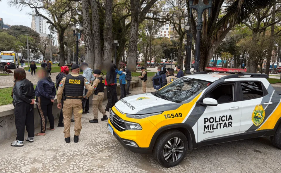 Operação no Centro de Curitiba mobiliza equipes e conta com helicóptero e drones; saiba o que está acontecendo