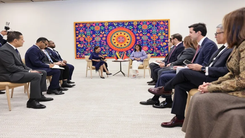 Delcy Rodríguez y la primera ministra de Trinidad y Tobago sostuvieron una reunión de trabajo: Esto dice el comunicado