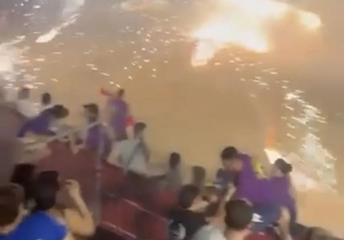 Un encierro con un 'toro' de fuego infantil acaba con una decena de heridos en las fiestas de Camarma de Esteruelas