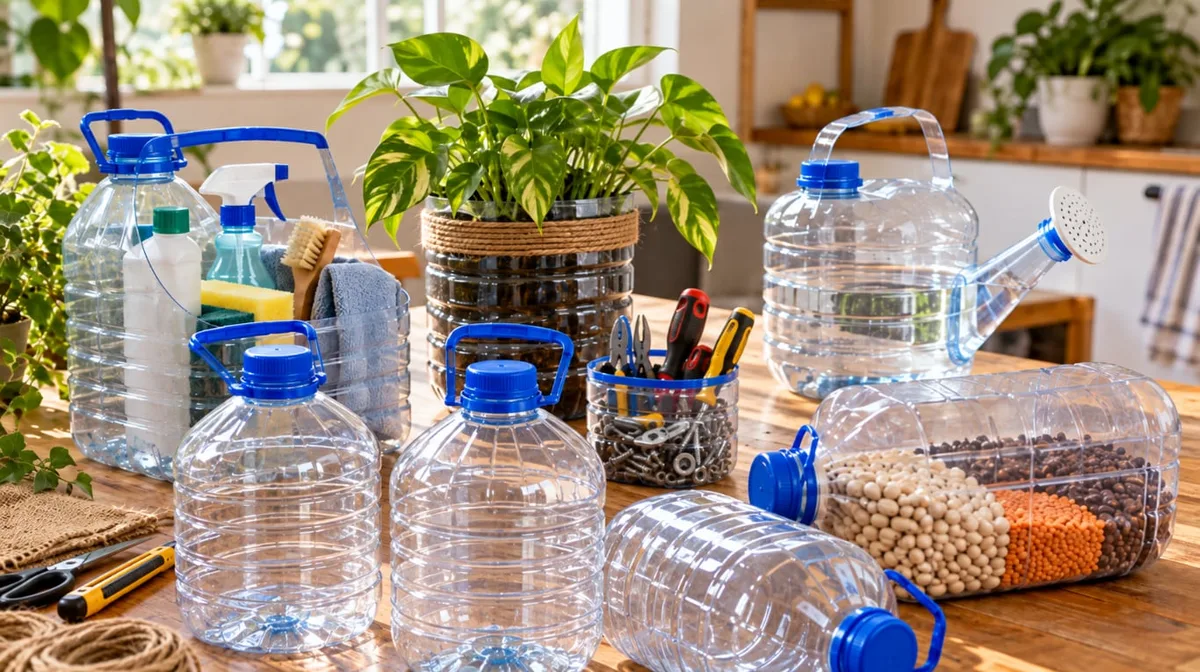 Antes de tirar los bidones de agua, mirá estas 7 ideas para transformarlos en objetos útiles para el hogar