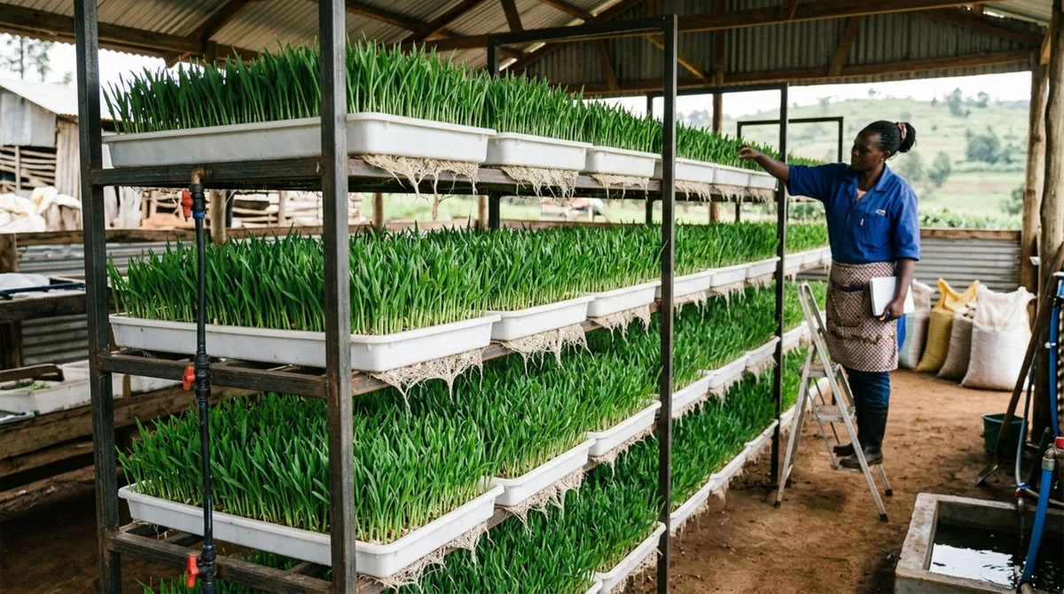 Produza tapetes de forragem em bandejas empilhadas e transforme pequenos espaços em alimento verde para criadores