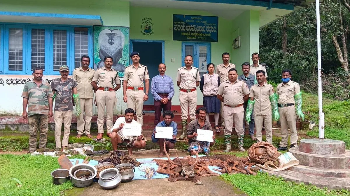 Case booked against six on charges of killing spotted deer in Sagara taluk