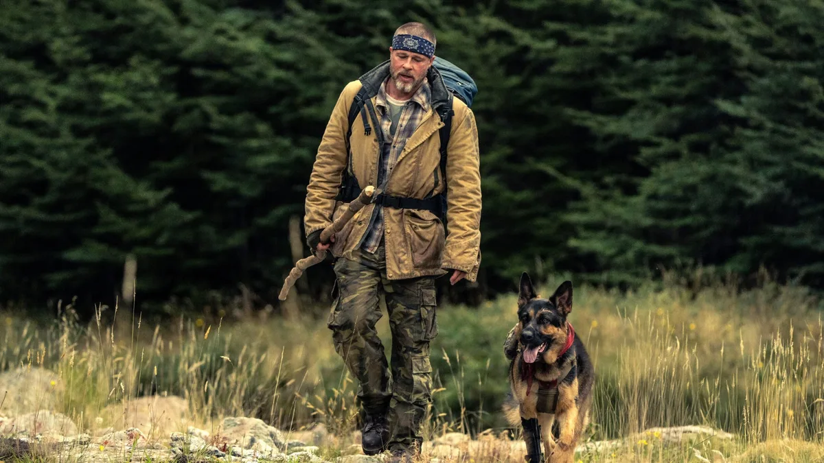 'Coração Selvagem', com Brad Pitt e seu doguinho, quer te fazer chorar com drama pós-guerra; g1 já viu