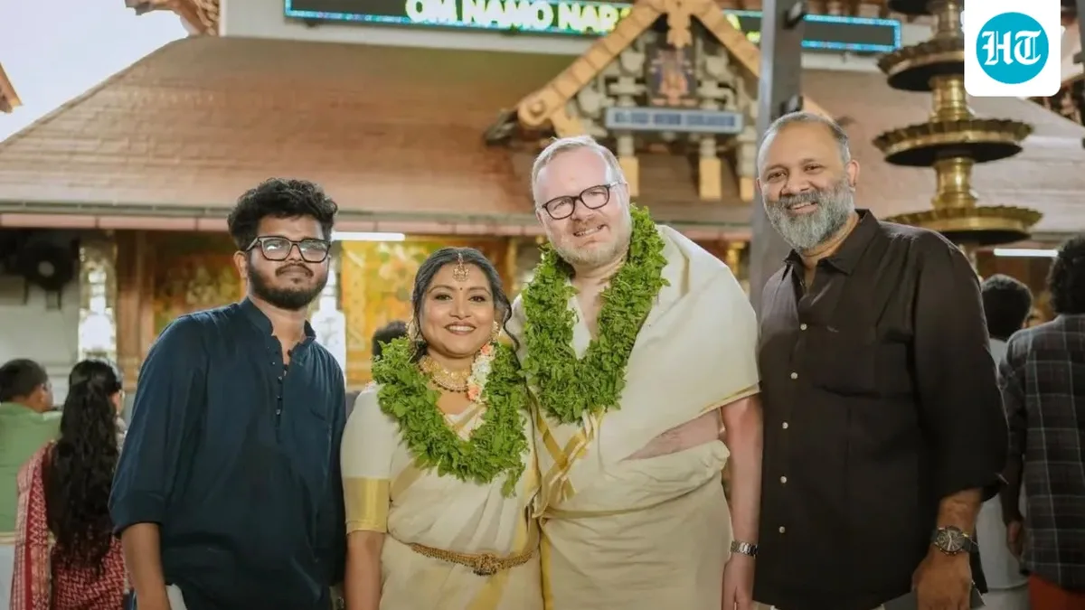 Scottish politician Martyn Day ties the knot with Kerala-born partner Nidhin Chand in traditional temple ceremony