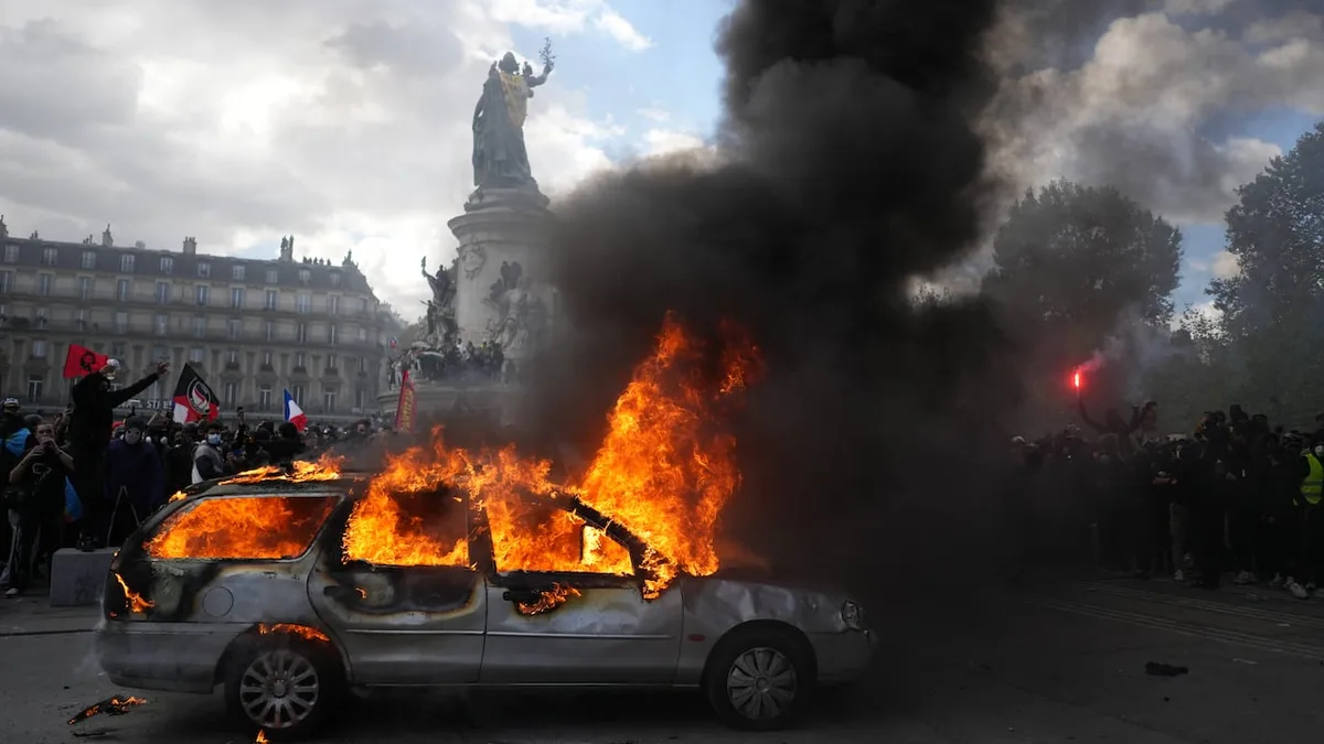 More than 800,000 involved in nationwide protests in France over rising cost of living, organizers say