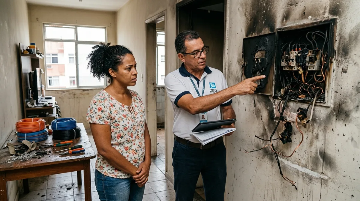 Moradora troca sozinha toda a fiação de apartamento antigo, mas seguradora se recusa a pagar indenização após incêndio porque o serviço não foi feito por eletricista habilitado