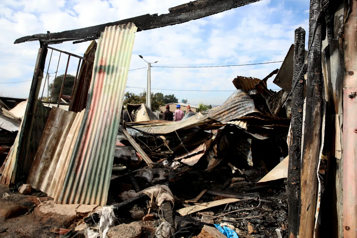 Two die in separate Joburg shack fires