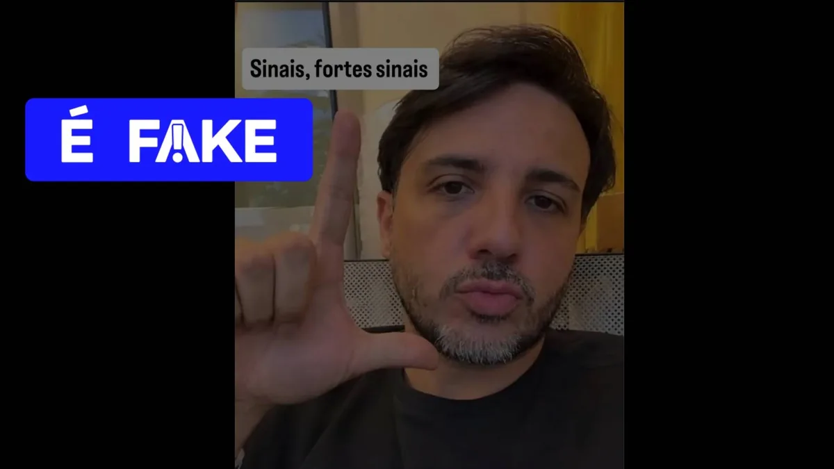 É #FAKE foto de Renan Santos fazendo o 'L' em apoio a Lula; imagem foi fabricada com inteligência artificial