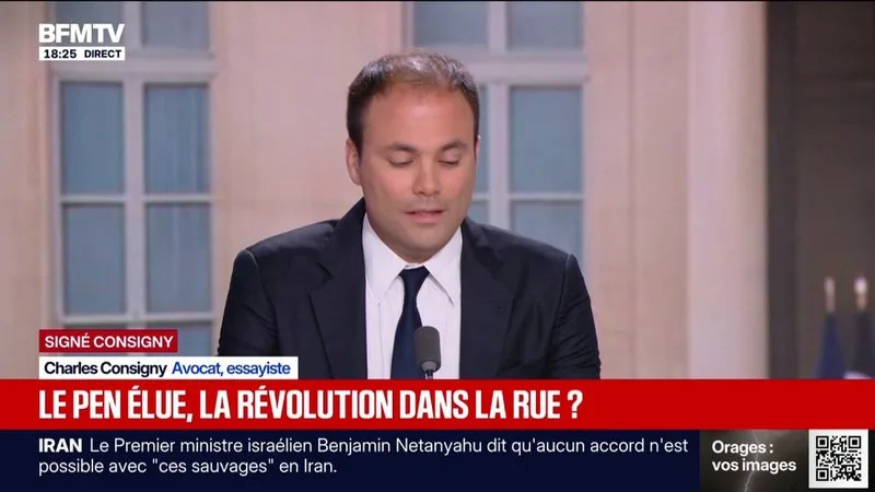 SIGNÉ CONSIGNY - Présidentielle: "Je ne crois pas qu'il y aura une révolution" en cas de victoire du RN, estime Charles Consigny, essayiste
