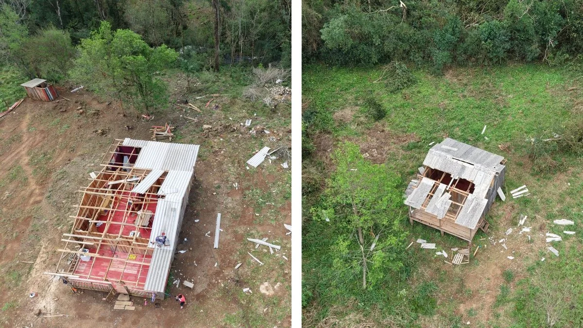 Temporal de granizo deixa rastro de destruição e cidade de SC recorre à assistência humanitária