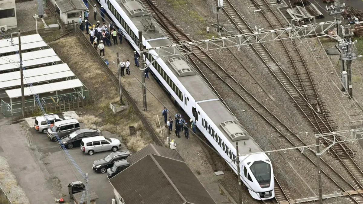 Express train kills 4 workers carrying out weed-control work on tracks in Japan