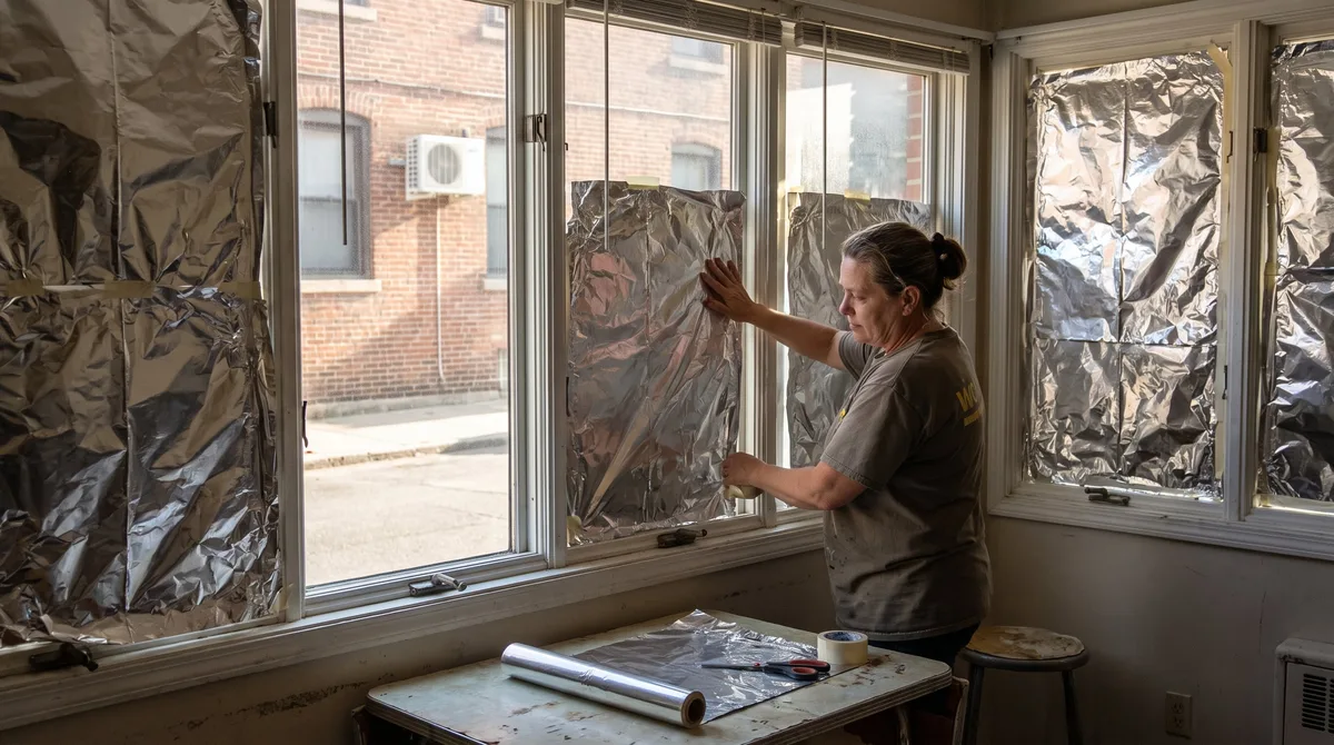 Ni papel ni cortinas: por qué cada vez más personas cubren las ventanas con papel de aluminio