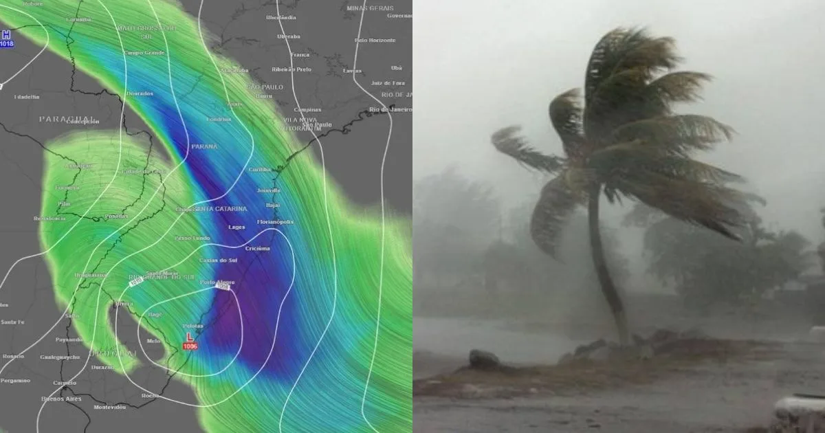 Após veranico dar trégua, ciclone extratropical tem data para provocar ventania de até 100 km/h seguido de massa polar que vai ‘congelar’ SC