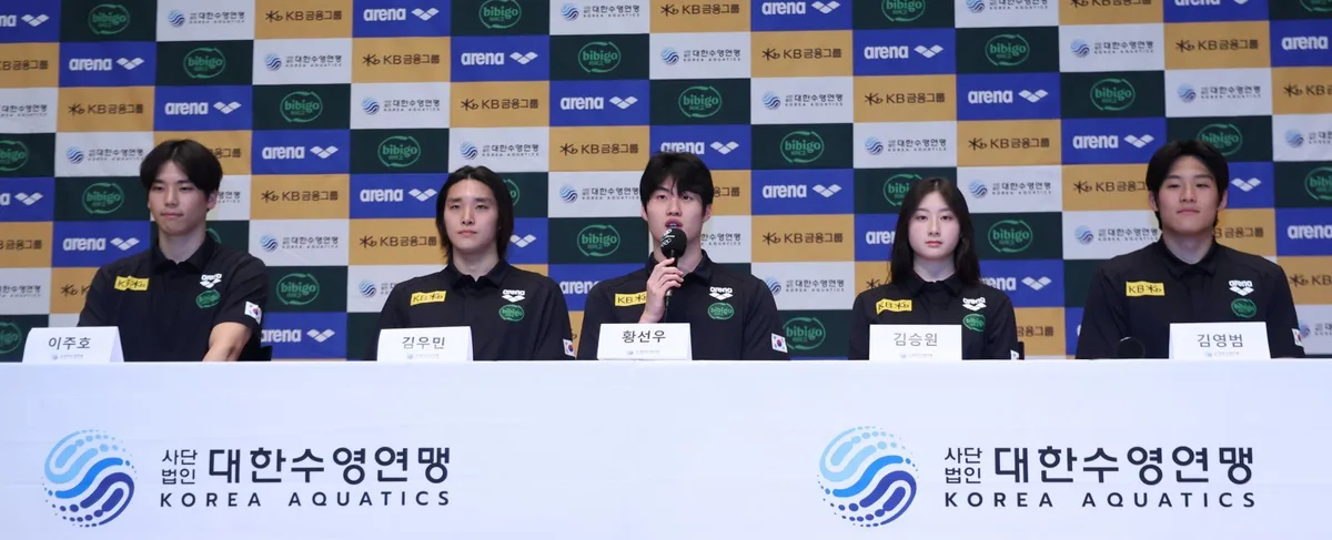 일본서 영광 재현 노리는 한국 수영…김우민·황선우 “모든 종목 메달 목표”