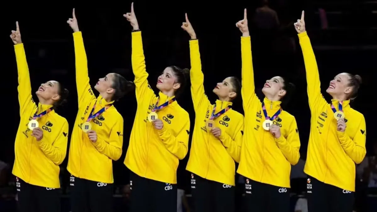 Com capixaba, Brasil conquista seus dois primeiros ouros na história do Mundial de ginástica rítmica