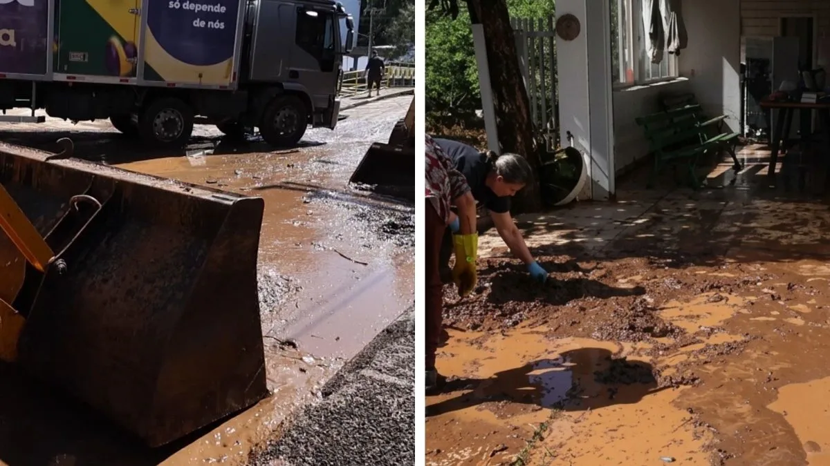 ‘Nunca vi uma situação dessa’: forte temporal destrói imóveis, devasta comércios e mobiliza força-tarefa de emergência em SC