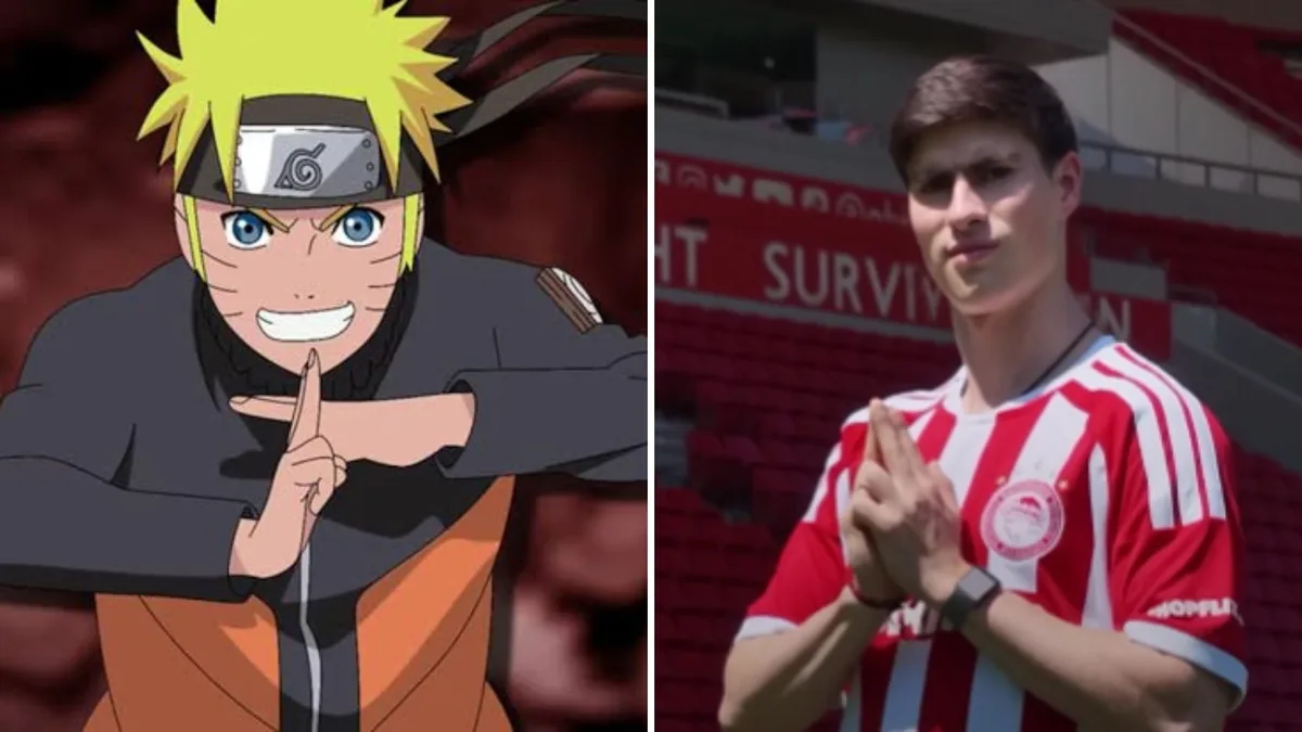 Hormiga González celebra su incorporación al Olympiacos con festejo otaku