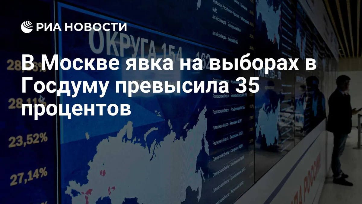 В Москве явка на выборах в Госдуму превысила 35 процентов