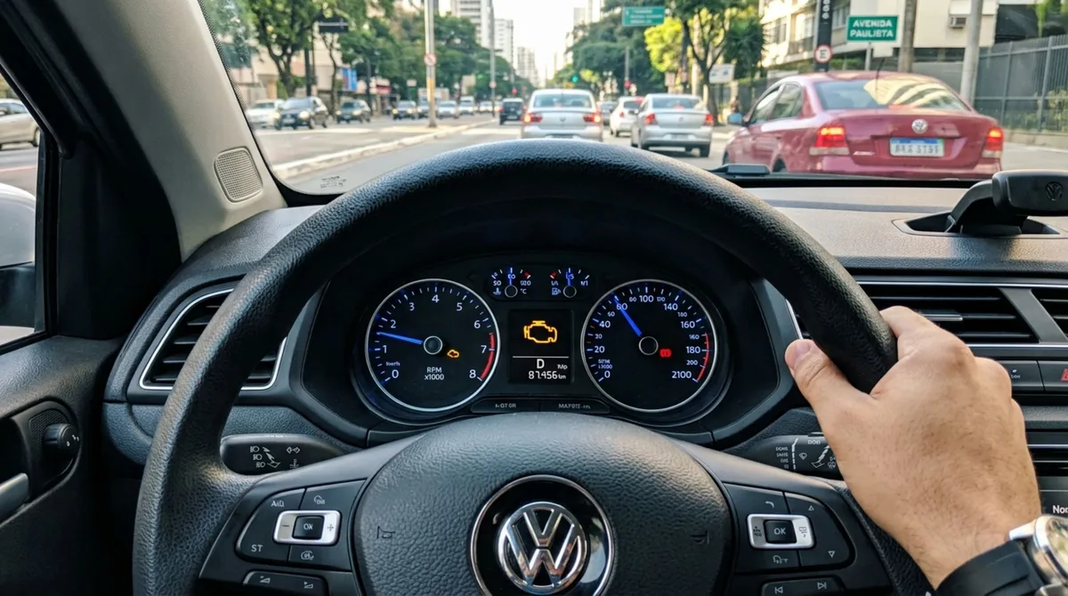O que significa quando um desenho de luz em formato de motor aparece localizado no painel do carro e quais falhas ele identifica no sistema do carro?
