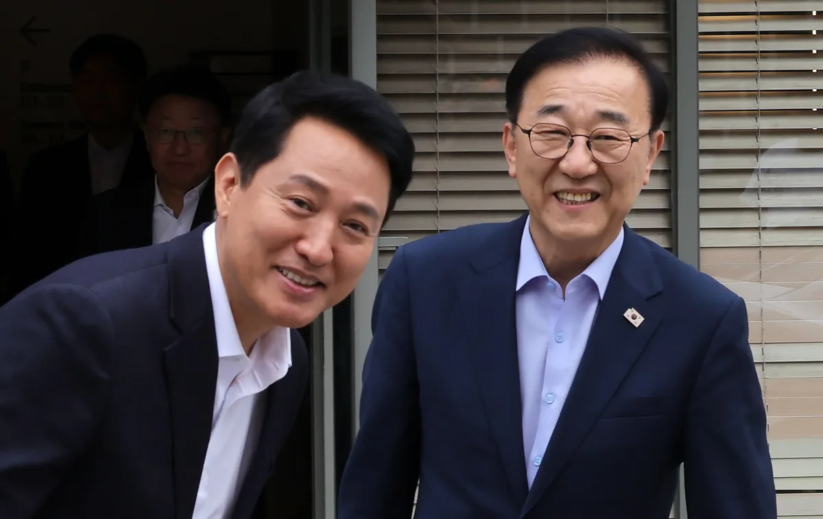 탄천은 추가 논의, 용산 본체는 이견 여전…김윤덕·오세훈 2차 회동
