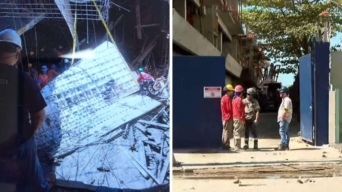 Laje de construção desaba mata trabalhador e deixa outro ferido em condomínio de praia em Florianópolis