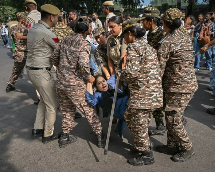 ‘Cockroach’ party rally: leader detained at airport as Delhi faces large youth protest