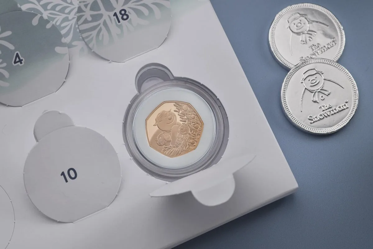 ‘Hidden’ gold coin waiting to be found in Royal Mint’s Snowman advent calendar