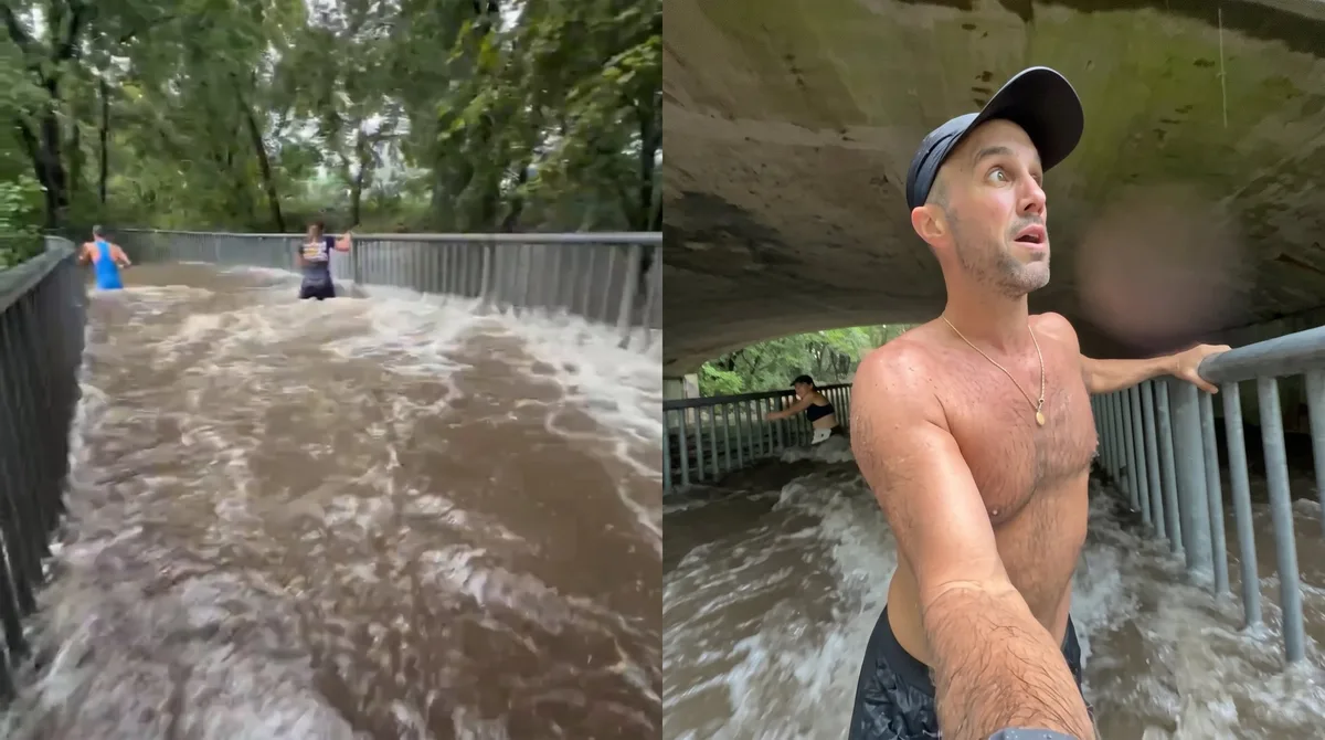 Desafío extremo en Nueva Jersey: 250 corredores terminaron una media maratón bajo el agua
