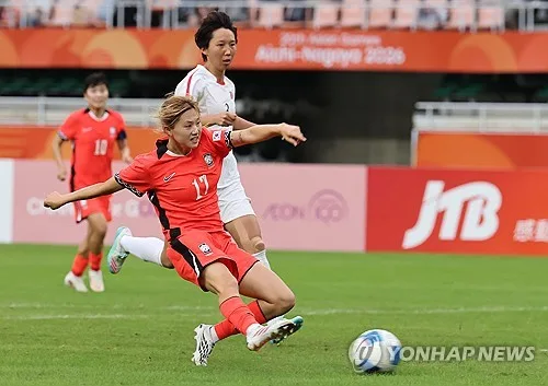 [아시안게임] 투입 48초 만에 북한에 일격…승점 가져온 '신성' 윤수정