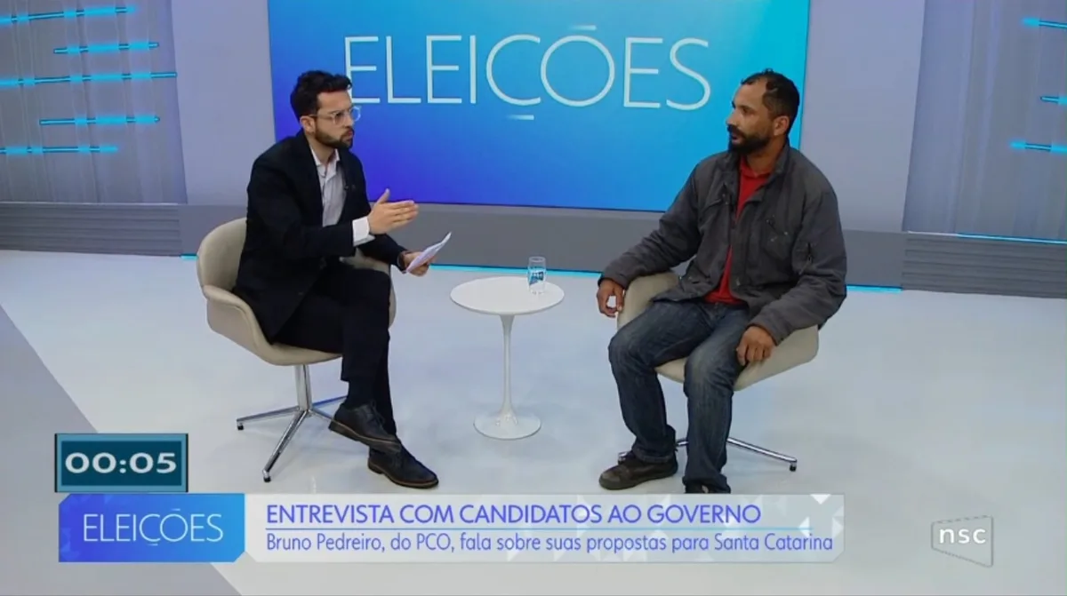 Entrevista na NSC: Bruno Pedreiro defende consciência da classe operária e mobilização popular para mudar política e economia