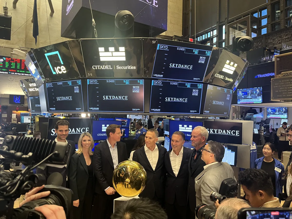Skydance Shares Rebound After David Ellison And Top Execs Ring Opening Bell At New York Stock Exchange
