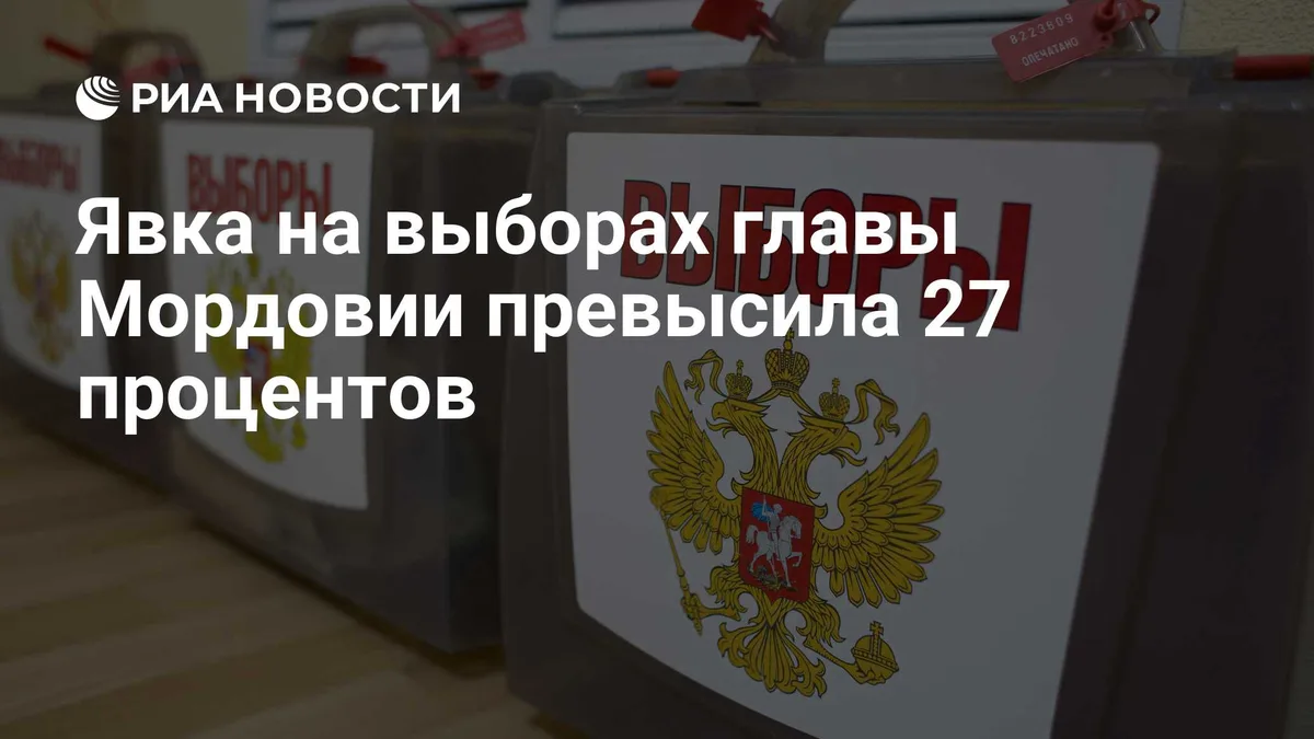 Явка на выборах главы Мордовии превысила 27 процентов