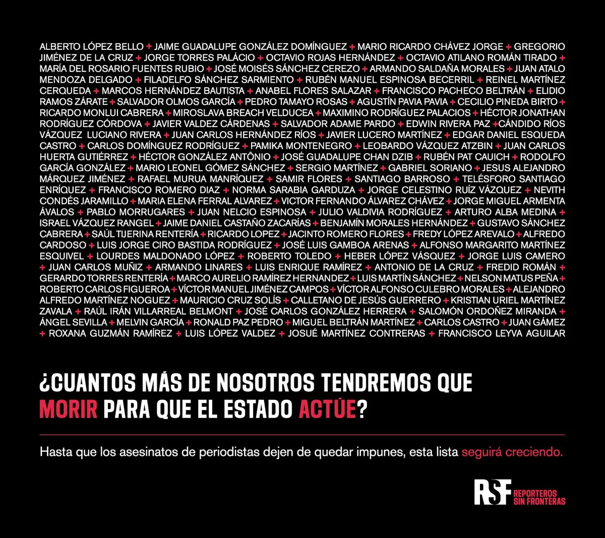 RSF y medios de México interpelan a las autoridades ante violencia contra periodistas