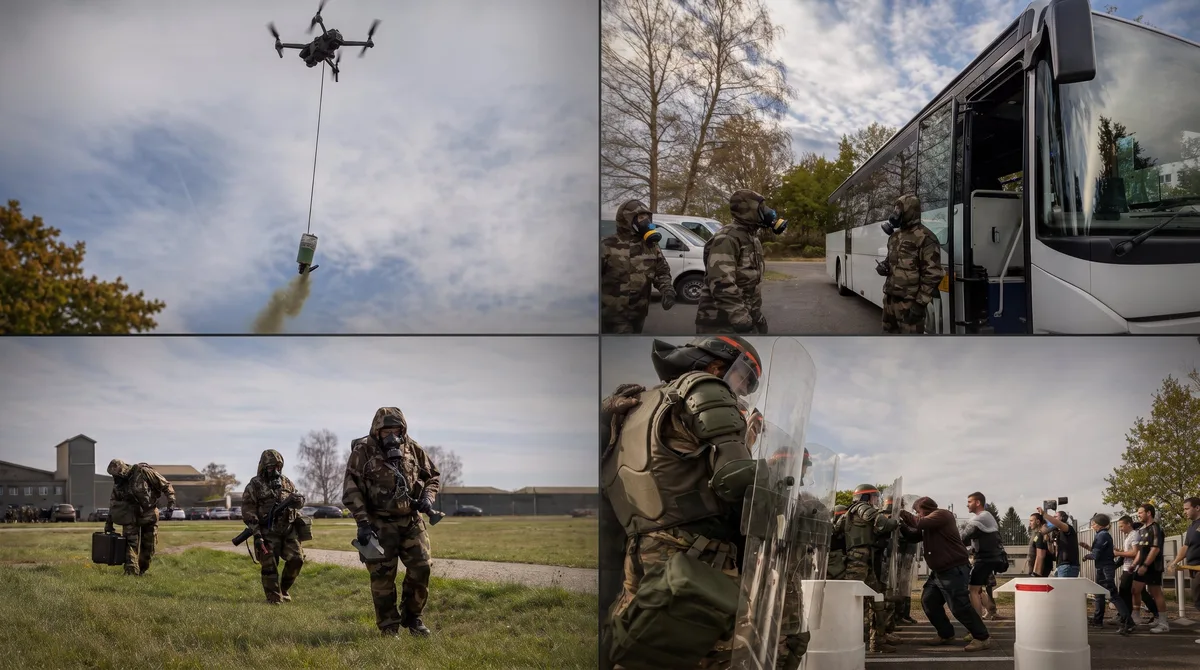 Francia pone a prueba la seguridad de sus bases militares frente a ataques químicos, drones, terrorismo y ciberamenazas