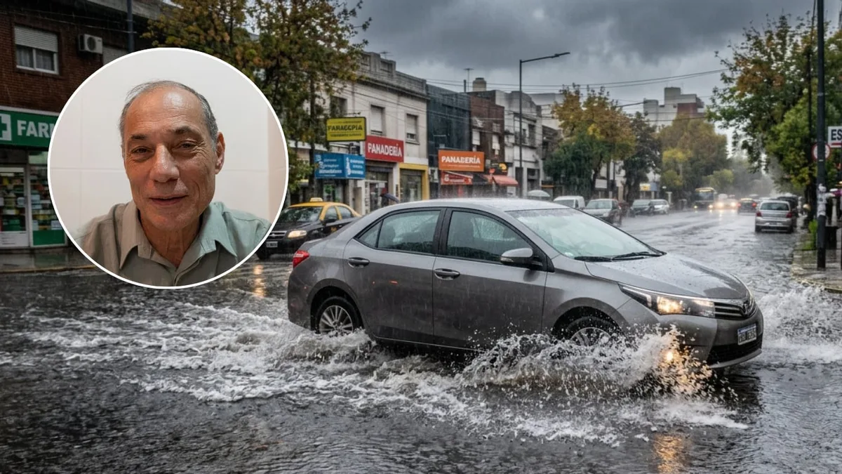 Carlos Alonso, mecánico: “Se puede cruzar una calle inundada siempre que el agua no supere los 40 centímetros”