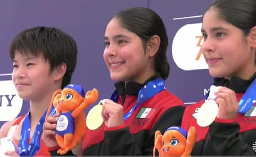 México conquista el 1-3 en el Campeonato Mundial Juvenil de Clavados; Lía Cueva consigue el oro