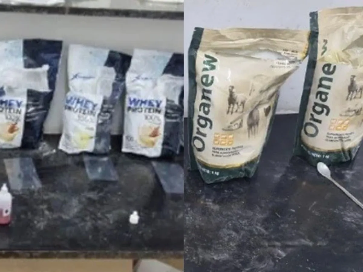 PF apreende cocaína enviada de RO escondida em embalagens de whey protein