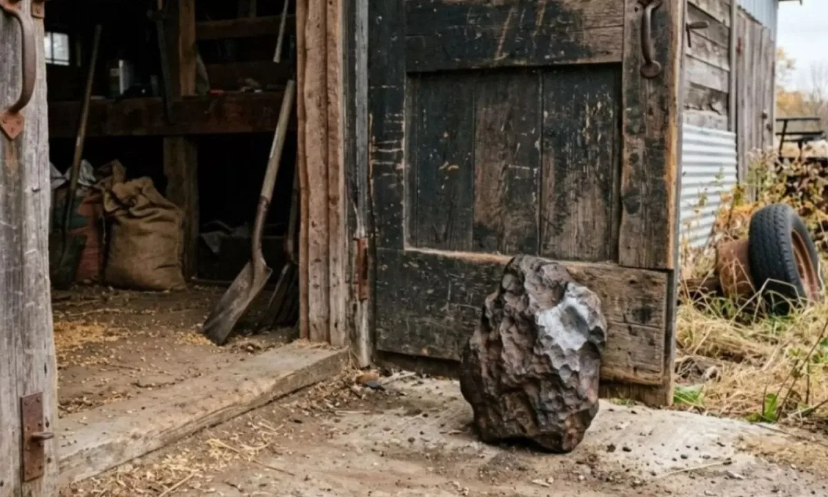 Pedra usada como peso de porta por décadas era meteorito de R$ 515 mil
