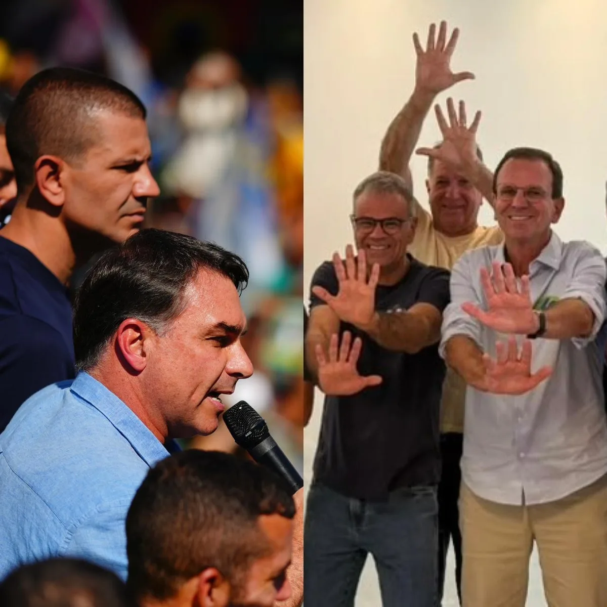 Flávio vai a Nova Iguaçu, onde ex-vice de Douglas Ruas e Paes faziam ato