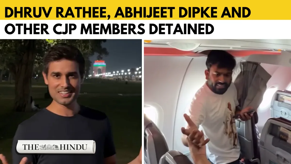 Dhruv Rathee detained in Gurugram, CJP’s Abhijeet Dipke & members detained on flights before protest